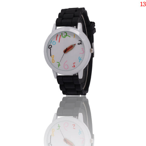 Doreen Box Silicone Jelly Quartz Wrist Watches Pencil Pointer Children Kids Cute